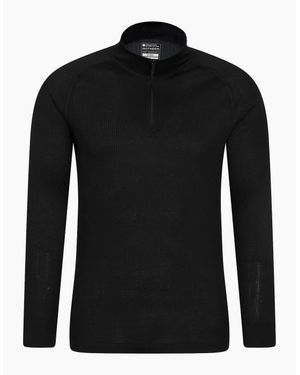 Mountain Warehouse Talus Zip Neck Long-Sleeved Thermal Top - Black