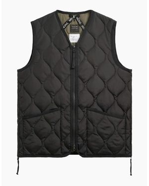 Taion Military V Neck Ripstop Down Vest - Black