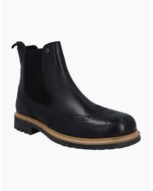 HUNTER Cawdor Leather Chelsea Boots - Black