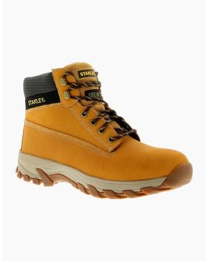 Stanley Safety Boots Hartford Leather Lace Up Honey Uk Size - Natural