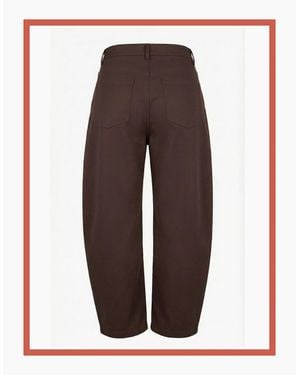 Nooki Design Binx Barrel Leg Trousers - Brown