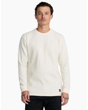 RVCA Day Shift Thermal Long Sleeve T-Shirt - White