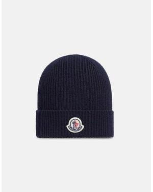 Moncler Archive Logo Hat - Blue
