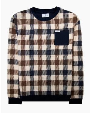 Aquascutum Macro Iconic Pocket Crewneck 11 - Blue
