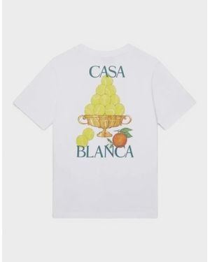 CASABLANCA Le Triomphe De Tennis Printed T-Shirt - White