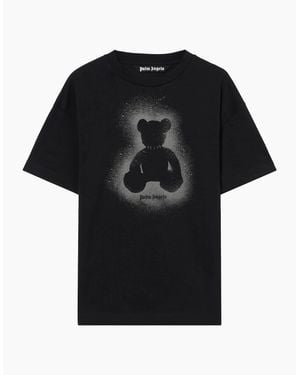 Palm Angels Spray Bear Regular Tee - Black