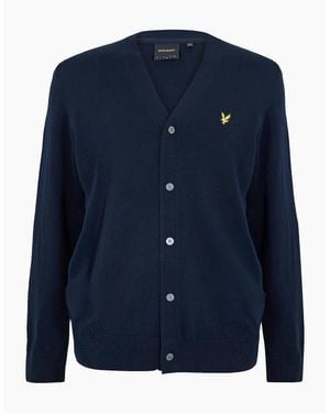 Lyle & Scott V-Neck Long Sleeve Jumper - Blue