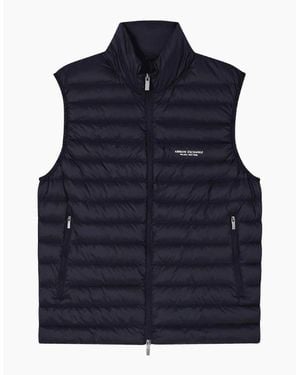 ARMANI EXCHANGE Full Zip Fine Padded Gilet - Blue