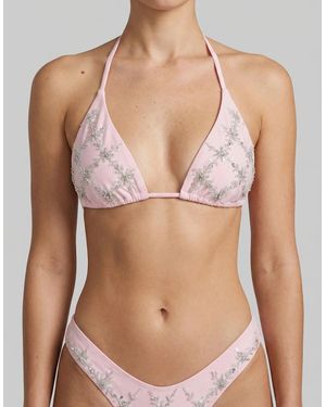 Oceanus Rose Luxe Self-Tie Bikini Top Multi Colour - Multicolour