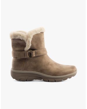 Skechers Taupe 168045/Dktp Ankle Low Heeled Ankle Boots - Brown