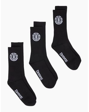 Element Icon Socks 3Pk Crew Socks - Black