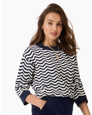 Crew Bella Scallop Knit Sweatshirt - Black