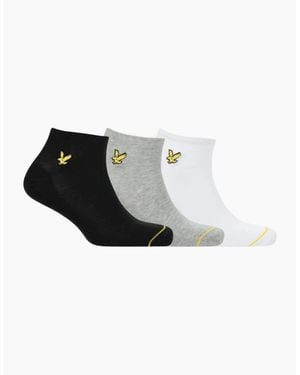 Lyle & Scott 3-Pack Ross Trainer Socks - Black