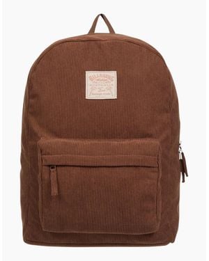 Billabong School Out 20L Cord Backpack - Brown