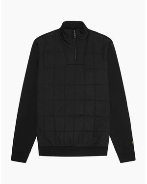 Lyle & Scott Lyle & Scott Hybrid Quilted Half-Zip Sweatshirt - Black