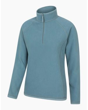 Mountain Warehouse Ladies Montana Half Zip Fleece Top - Blue