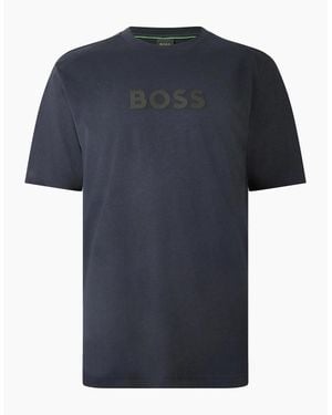 BOSS Ts Logo 10274735 01 - Blue