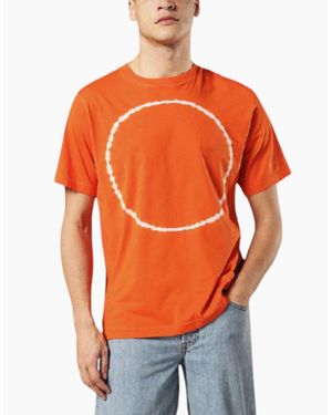 DIESEL T Cereck T Shirt Crew Neck Regular Fit Soft Cotton Summer Casual Tee - Orange