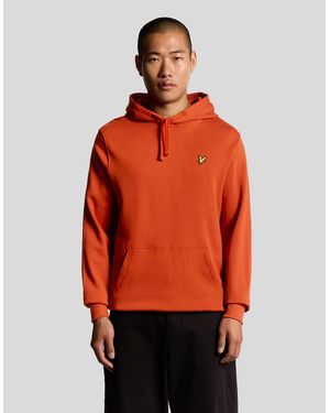 Lyle & Scott Loopback Cotton Hoodie - Orange