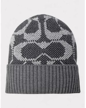 COACH Signature Beanie - Grey