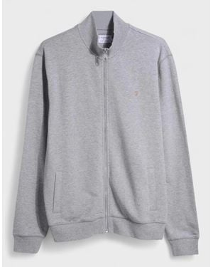Farah Vance Full Zip Jumper Light Marl - Grey