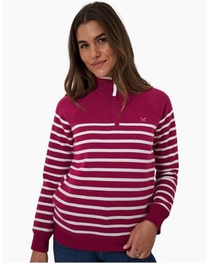 Crew Half Zip Sweat Sweatshirt - Red