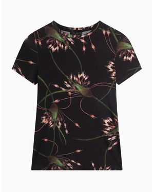 Ted Baker Lexiii Printed Fitted T-Shirt - Black