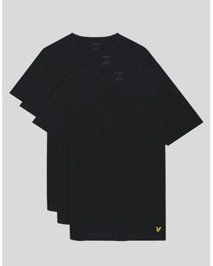 Lyle & Scott 3-Pack Lounge T-Shirts - Black