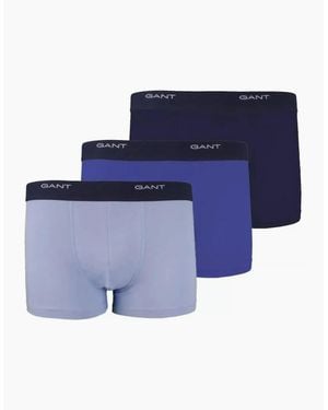 GANT 3-Pack Core Logo Boxer Trunks - Blue