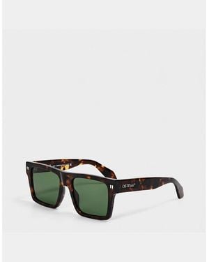 Off-White c/o Virgil Abloh Lawton Square Full Rim Sunglasses - Green