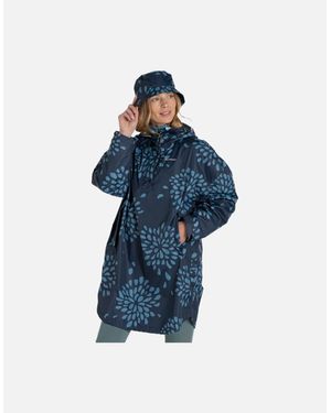 Craghoppers Ladies National Trust Globe Flowers Packable Waterproof Jacket - Blue