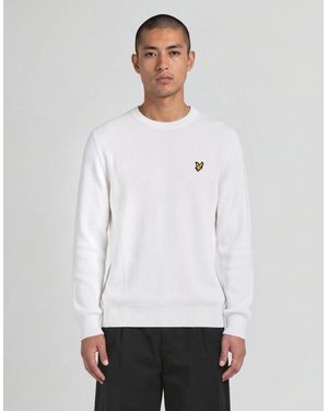 Lyle & Scott Glow Reactive Relaxed Crew Neck Jumper - White