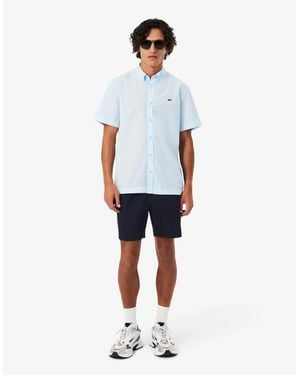 Lacoste Regular Fit Stretch Cotton Shorts - White