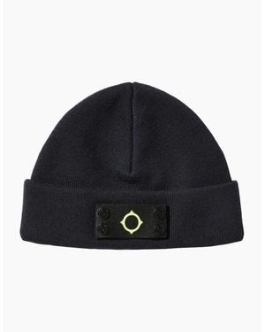 Ma Strum Badge Dark Beanie - Blue