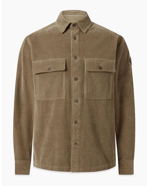 Belstaff Ravine Cotton Corduroy Shirt Dusty Taupe - Green