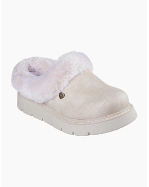 Skechers Bob Keepsakes Lite Slip On Memory Foam Slipper - White