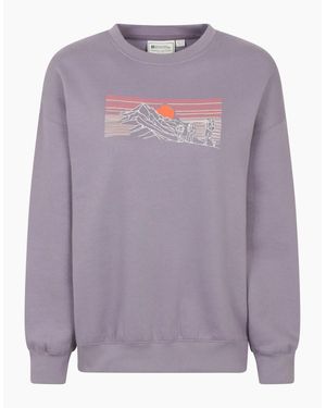 Mountain Warehouse Ladies Text Relaxed Fit Jumper - Purple