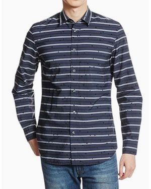 DIESEL S Decline 0Nakx Shirts Long Sleeves Slim Fit Casual Summer Top S M - Blue