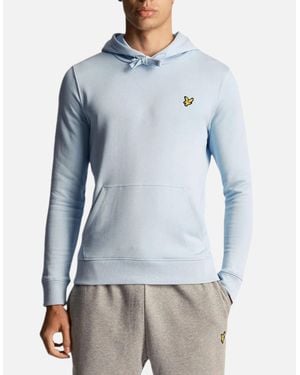 Lyle & Scott Lyle & Scott Hoodies Long Sleeve Winter Pullover Hoody Knitted Plain Jumpers - Blue