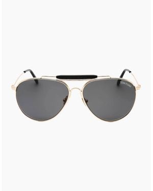 Tom Ford Raphael-02 Shiny Rose Sunglasses - Grey