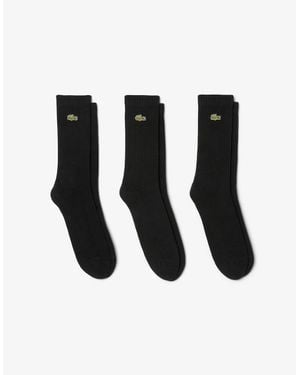 Lacoste 3-Pack Sports Socks - Black