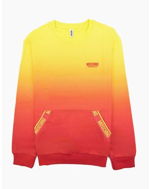 Moschino Underwear Pocket Tape Logo Sweatshirt - Yellow