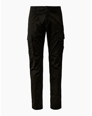C.P. Company Stretch Satin Lens Cargo Trousers - Black