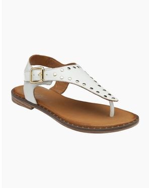 Lotus Juanita Toe Post Sandals - White