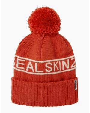 SealSkinz Heacham Waterproof Icon Bobble Hat - Red