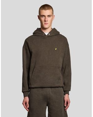 Lyle & Scott Heavy Wash Cotton Hoodie - Brown