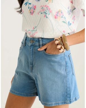 Gini London Denim Shorts - Blue