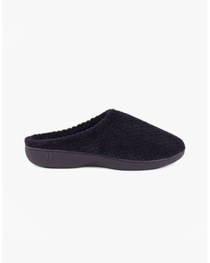 Totes Isotoner Popcorn Terry Mule Slippers - Blue