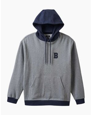 Brixton Retro Heavyweight Relaxed Hoodie - Blue