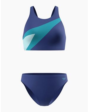 Speedo Ladies Hyperboom Butterfly Back Two-Piece Swimsuit - Blue